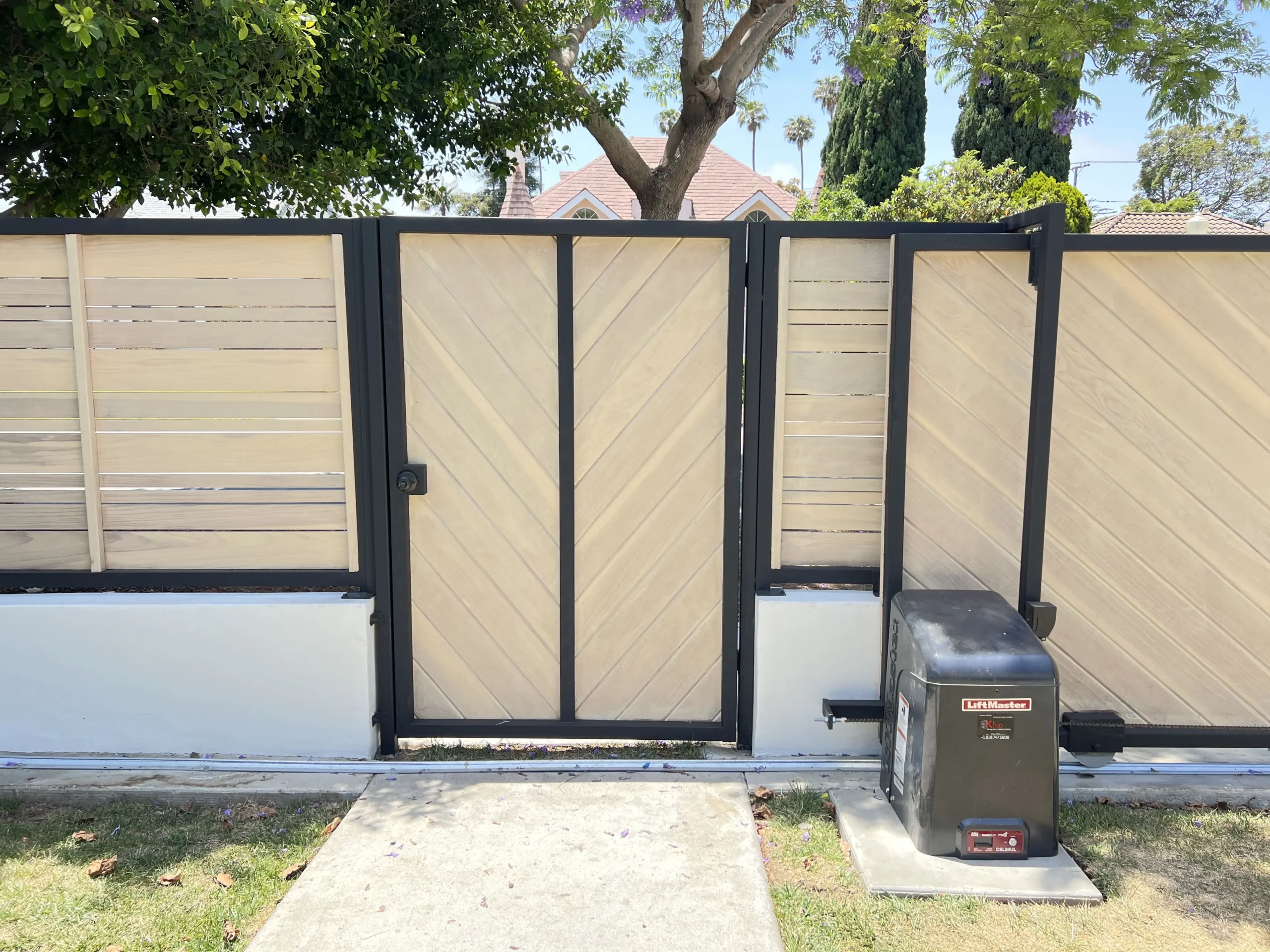 Gate Repair in South Pasadena technician servicing automatic sliding gate system in Monterey Hills area